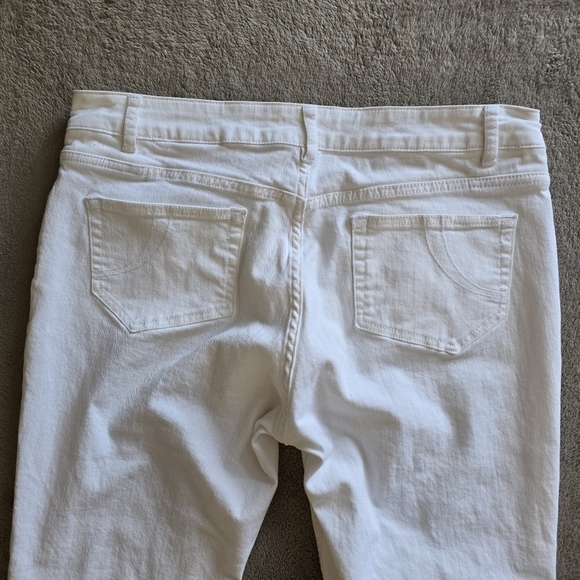 Maje embroidered cropped white jeans size 40 - Picture 9 of 14